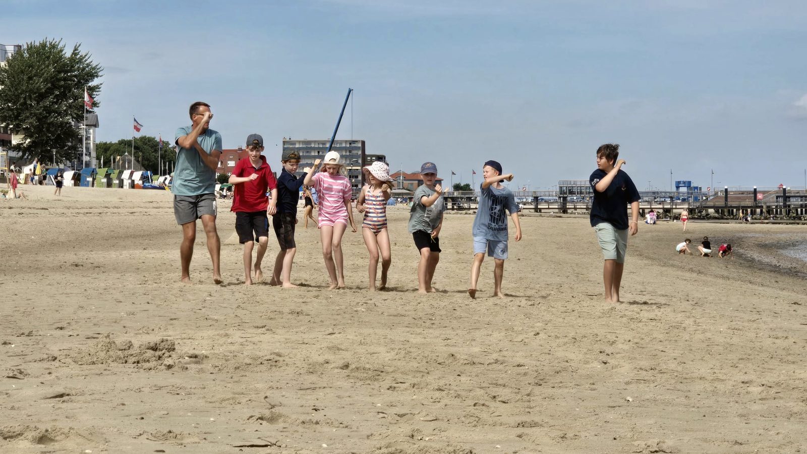 Gemeinsamer Unterricht am Strand